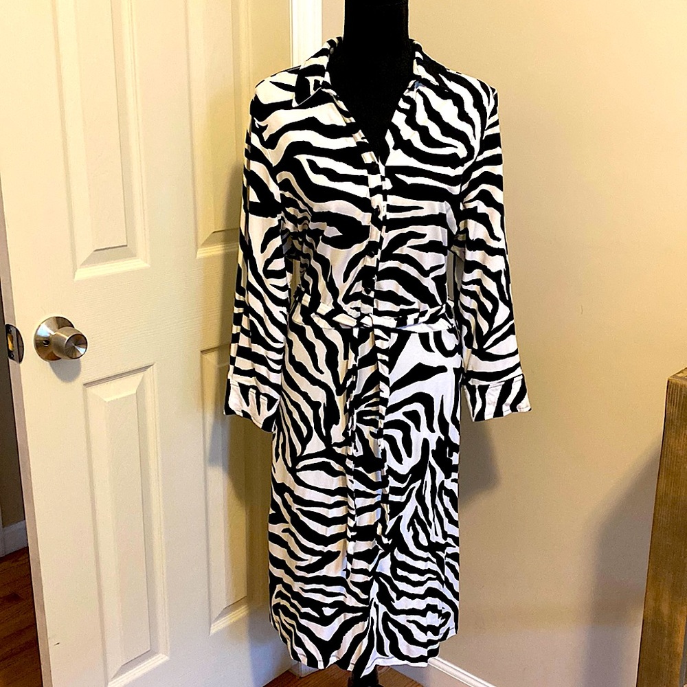 Zebra print dress black/white